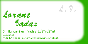 lorant vadas business card